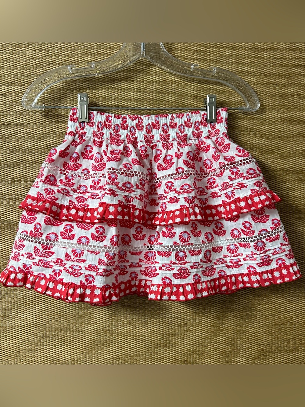 Roller Rabbit x Target Skirt/Skort Girls XS Red White Floral